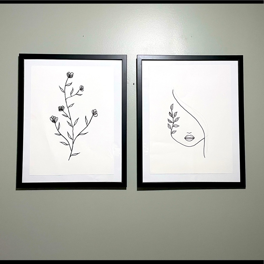 Paintings: framed and ready to be displayed. Making your space elegant.